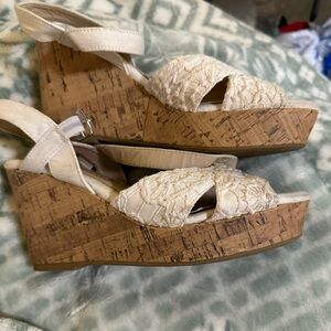 Chic Cream Wedge Sandals